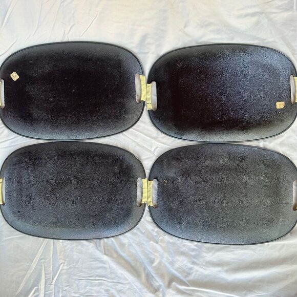 Set Of 4 VTG MCM Old World Map Globe Serving Tray M.B. Daniels & Co. New York - Picture 8 of 11